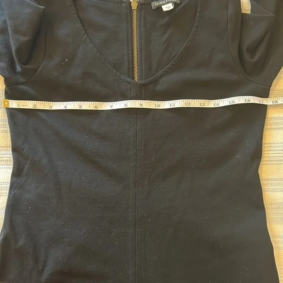 Eileen Fisher Ponte knit v neck 3-4 slv Black Dress size Small (true to size) - Picture 9 of 11